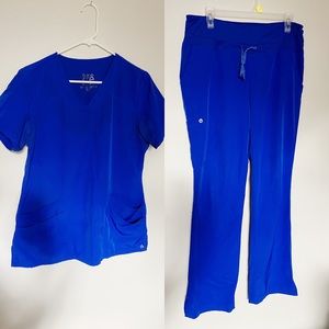 Barco one royal blue scrub set